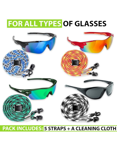 Soporte de Cuerda para Gafas Sigonna - Ajustable y Antideslizante Soporte de Cuerda para Gafas Sigonna - Ajustable y Antideslizante