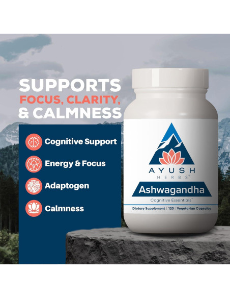 Cápsulas de Ashwagandha Ayush Herbs 500mg - 120 Unidades