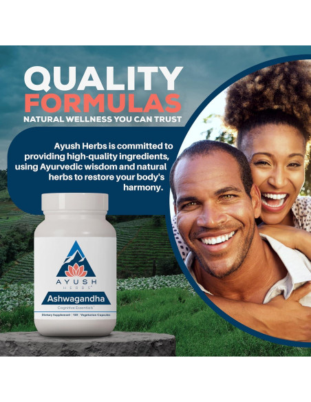 Cápsulas de Ashwagandha Ayush Herbs 500mg - 120 Unidades