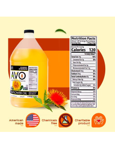 Aceite de Cártamo AVO Orgánico 3.79L Sin OGM 2