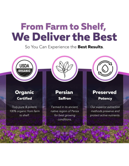 Extracto de Azafrán Orgánico Triquetra Health - 30 Porciones