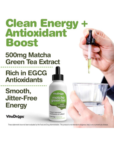VitaDrops Extracto de Té Verde Matcha 118ml - Energía Natural