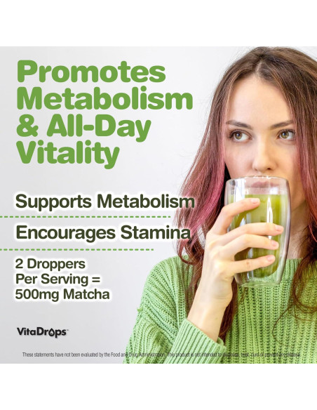 VitaDrops Extracto de Té Verde Matcha 118ml - Energía Natural