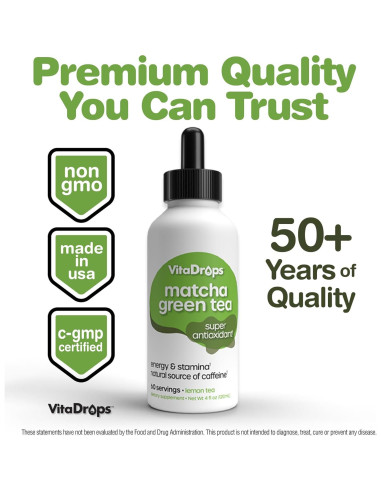 VitaDrops Extracto de Té Verde Matcha 118ml - Energía Natural