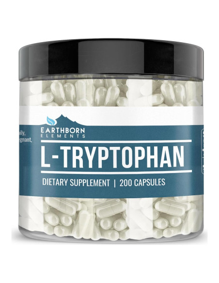 Cápsulas de L-Triptófano Elementos de la Tierra 200 Unidades Puro