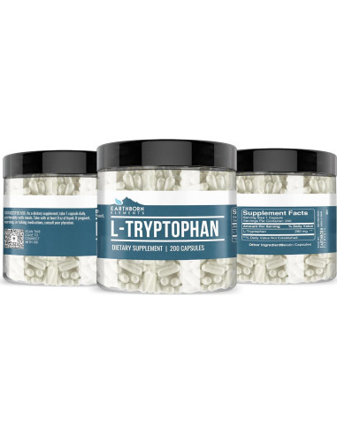 Cápsulas de L-Triptófano Elementos de la Tierra 200 Unidades Puro