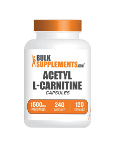 Cápsulas de Acetil L-Carnitina 1500mg BulkSupplements 240 Unidades