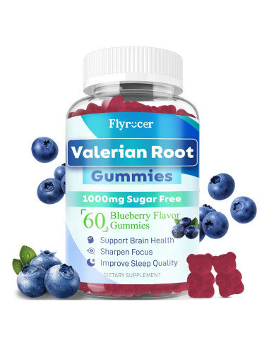Gomitas de Raíz de Valeriana Flyrocer 60 Unidades Sabor Arándano