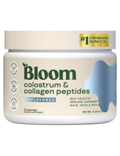 Polvo de Calostro Bovino Bloom Nutrition 25 Porciones Sin Sabor