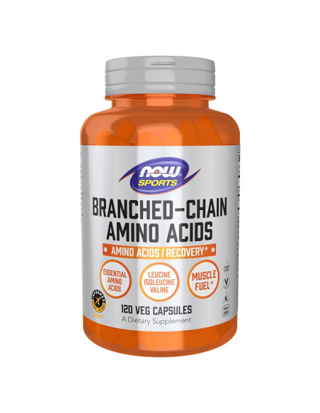 Aminoácidos de Cadena Ramificada NOW 120 Cápsulas Veganas