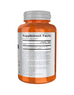 Aminoácidos de Cadena Ramificada NOW 120 Cápsulas Veganas 2