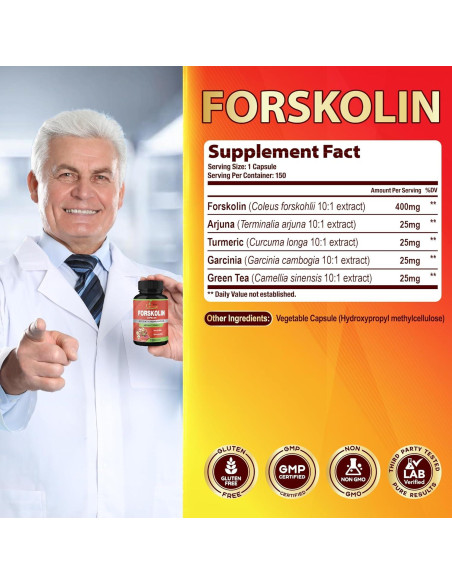 Cápsulas de Suplemento Forskolina Cadane - 150 Unidades