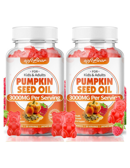 Gominolas de Aceite de Semilla de Calabaza Softbear 3000mg 120u