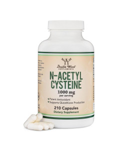 Suplemento NAC N-Acetil Cisteína 1000mg 210 Cápsulas Double Wood