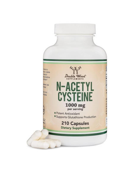 Suplemento NAC N-Acetil Cisteína 1000mg 210 Cápsulas Double Wood