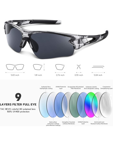 Gafas de Sol BEACOOL 7189 Polarizadas UV400 Deportivas