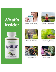 Extracto de Baya Maqui Orgánico Paradise Herbs 400 mg 60 Cápsulas 2