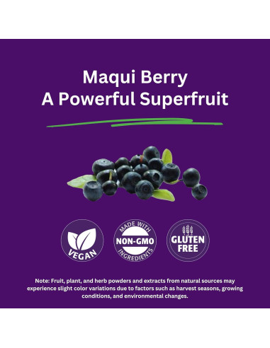 Extracto de Baya Maqui Orgánico Paradise Herbs 400 mg 60 Cápsulas