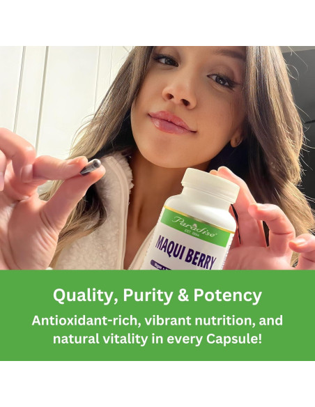Extracto de Baya Maqui Orgánico Paradise Herbs 400 mg 60 Cápsulas