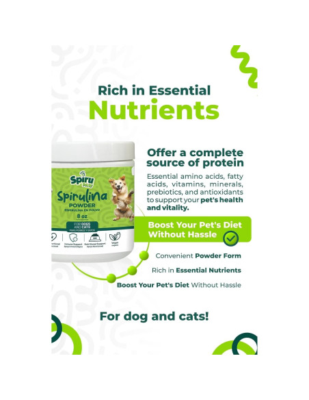 Polvo de Espirulina Orgánica SPIRU PAW 226.8 g - Suplemento Natural