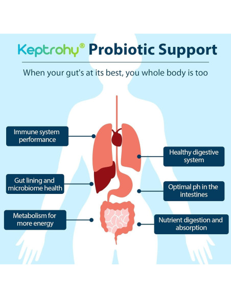 Probioticos Keptrohy 300 Mil Millones 60 Cápsulas Digestión