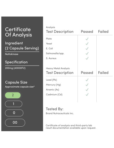 Suplemento Nattokinasa 4000 FU Double Wood 120 Cápsulas