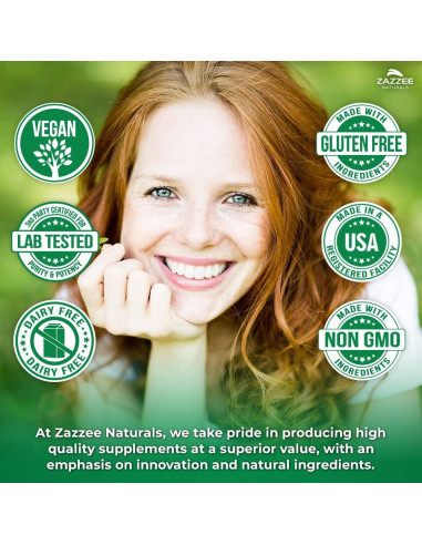 Extracto de Frijol Blanco Zazzee 10:1 1800 mg 200 Cápsulas Veganas