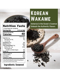 Alga Wakame Seco Plogmag 56.7 g - Natural para Sopa y Ensaladas 2