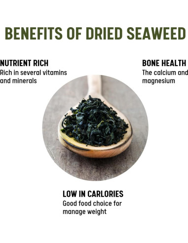 Alga Wakame Seco Plogmag 56.7 g - Natural para Sopa y Ensaladas