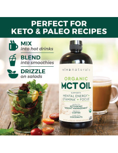 Aceite MCT Orgánico Viva Naturals 946 ml - Energía y Keto 2