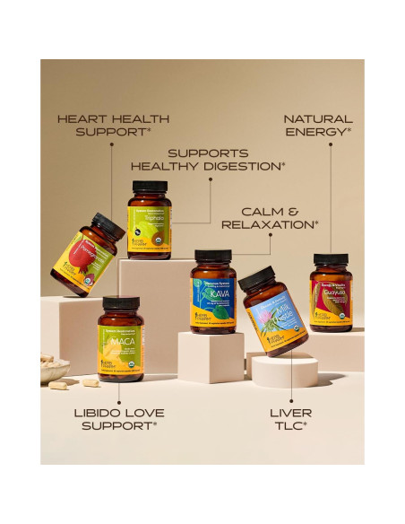 Cápsulas de Guayusa Herb Pharm 60 Veganas 400 mg Energía