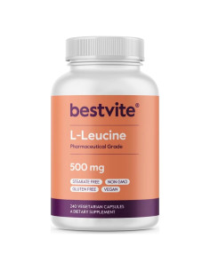 L-Leucina Bestvite 500mg 240 Cápsulas Veganas Sin Rellenos