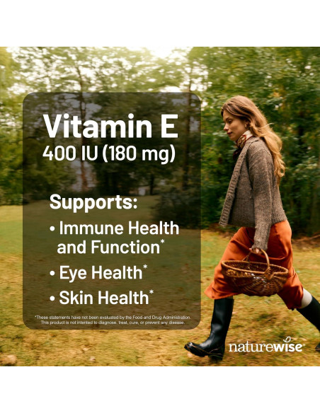 NatureWise Vitamina E 400 IU 60 Softgels Antioxidante