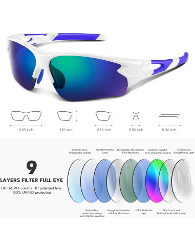 Gafas de Sol BEACOOL 7189 Polarizadas UV400 para Deportes