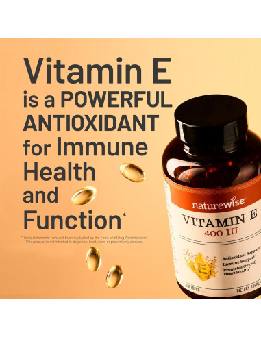 NatureWise Vitamina E 400 IU 60 Softgels Antioxidante