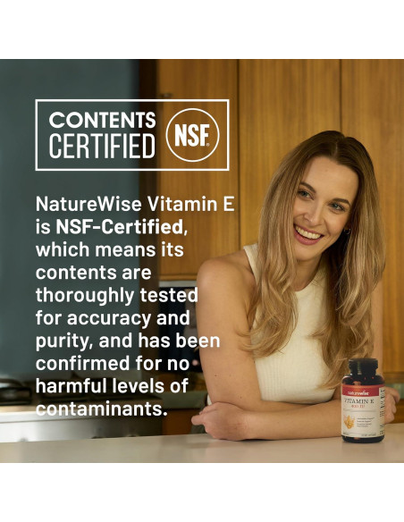 NatureWise Vitamina E 400 IU 60 Softgels Antioxidante