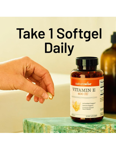 NatureWise Vitamina E 400 IU 60 Softgels Antioxidante