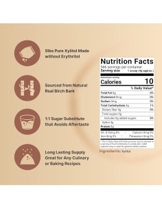 Endulzante de Xilitol NatureBell 2.27kg - Sin Azúcar y Bajo en Calorías 2