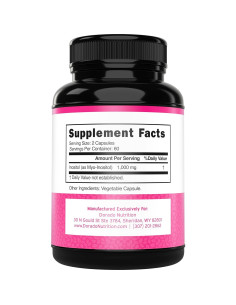 Cápsulas de Mio Inositol 1000mg Dorado Nutrition 120 Unidades 2