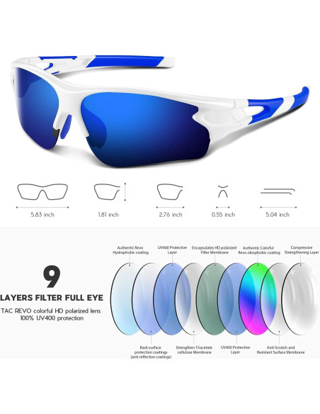 Gafas de Sol BEACOOL 7189 Polarizadas UV400 Unisex Gafas de Sol BEACOOL 7189 Polarizadas UV400 Unisex