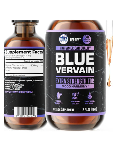 Gotas de Verbena Azul Herbify 59.15 ml - Suplemento Equilibrante