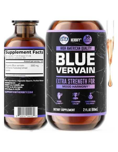 Gotas de Verbena Azul Herbify 59.15 ml - Suplemento Equilibrante