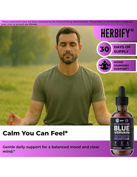 Gotas de Verbena Azul Herbify 59.15 ml - Suplemento Equilibrante