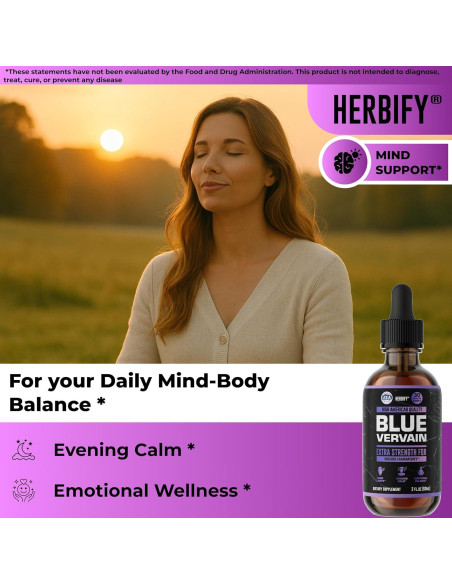 Gotas de Verbena Azul Herbify 59.15 ml - Suplemento Equilibrante