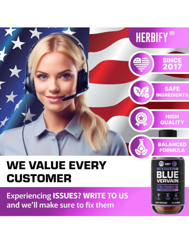 Gotas de Verbena Azul Herbify 59.15 ml - Suplemento Equilibrante