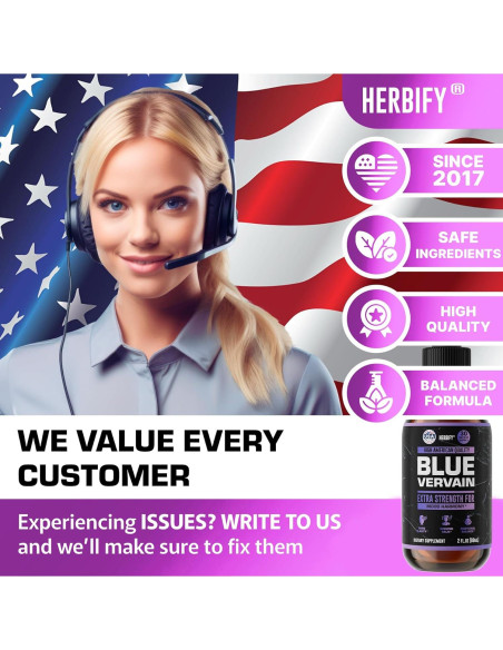 Gotas de Verbena Azul Herbify 59.15 ml - Suplemento Equilibrante