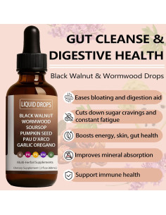 Limpieza Intestinal Gotas Líquidas Nutralis 80g Ajenjo Nuez Negra 2