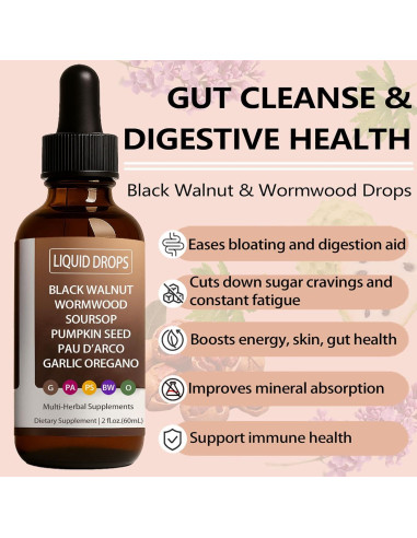 Limpieza Intestinal Gotas Líquidas Nutralis 80g Ajenjo Nuez Negra