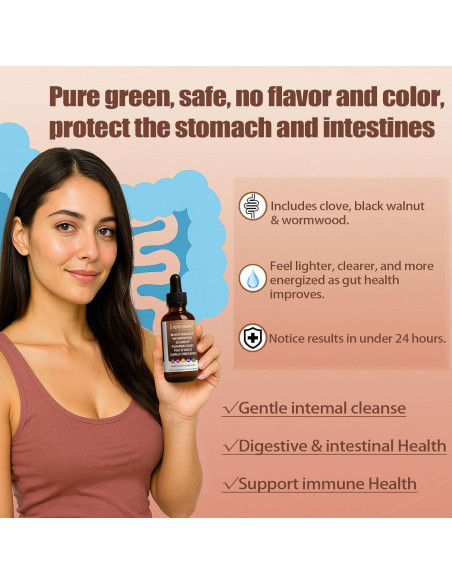 Limpieza Intestinal Gotas Líquidas Nutralis 80g Ajenjo Nuez Negra