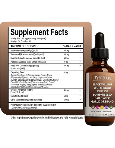 Limpieza Intestinal Gotas Líquidas Nutralis 80g Ajenjo Nuez Negra